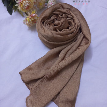 Crinkle Silk - Amber Brown