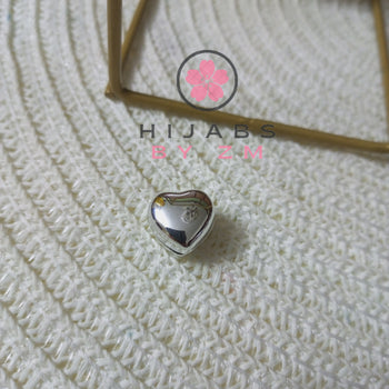 Heart Magnetic Pin - Metallic Silver