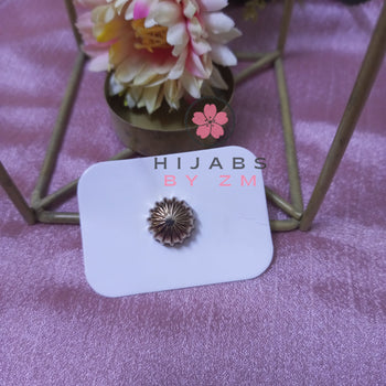 Flower Style Magnetic Pin - Antique