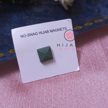 Textured Square Magnetic Pin -  Dark Green