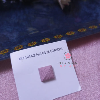 Textured Square Magnetic Pin - Mauve