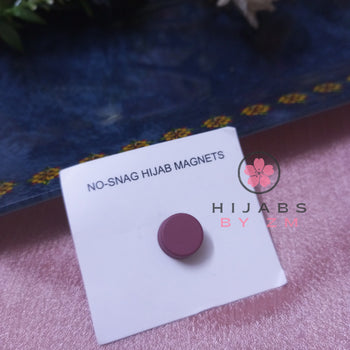 Round Magnetic Pin - Burgundy