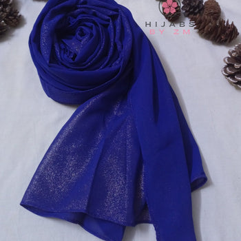 Shimmery Georgette - Royal Blue