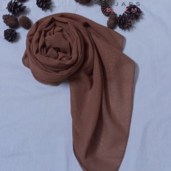 Shimmery Georgette - Burnt Umber