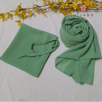 Hijab Niqab Set - Caribbean Green