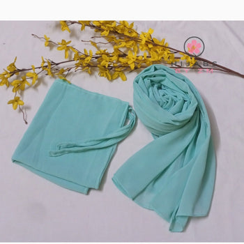 Hijab Niqab Set - Aquamarine