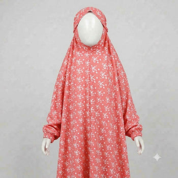 Kids Namaz Chadar With Sleeves (Age 6-14 years) - Pink