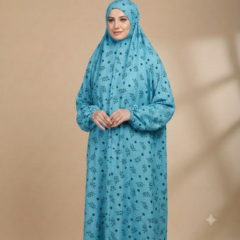Namaz Chadar With Sleeves -  Blue