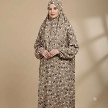 Namaz Chadar With Sleeves - Light Brown