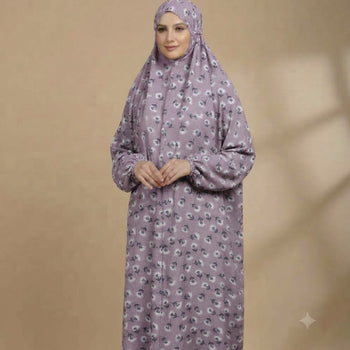 Namaz Chadar With Sleeves - Light Purple