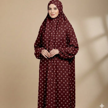 Namaz Chadar With Sleeves - Maroon