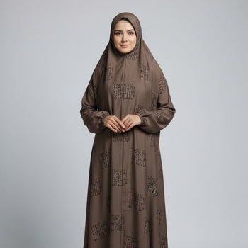 Namaz Chadar With Sleeves - Brown (Extra Large)