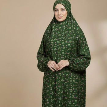 Namaz Chadar With Sleeves - Green