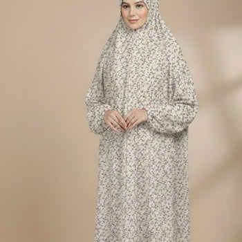 Namaz Chadar With Sleeves - Cream